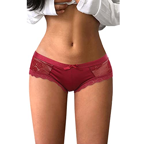 Hipster Unterwäsche Damen Baumwolle Pantys Unterhosen Taillenslip Damen Nahtlos String Tanga Damen Weiß Boxershorts Frauen Hoher Taille Unterwäsche von Generisch