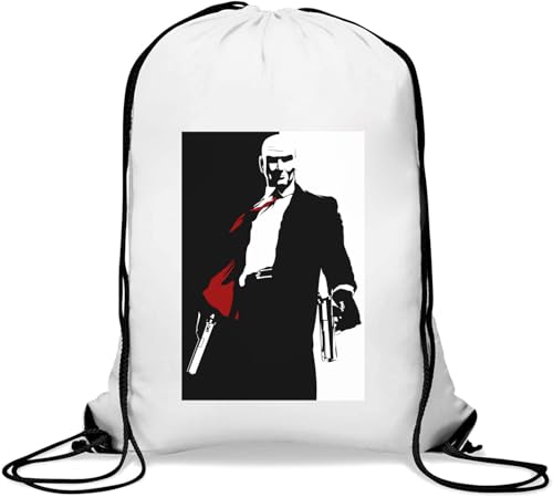 Hitting Man Turnbeutel Casual Drawstring Bag Weiß von Generisch