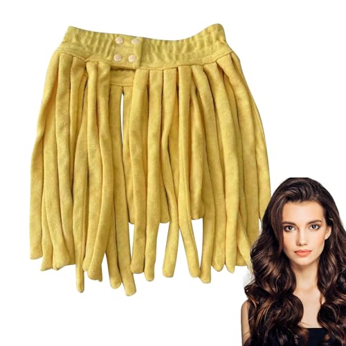 Hitzefreies Lockenset, Hitzeloser Lockenwickler - 2-in-1-Trockenhaarkappen-Stirnband | Haar-Accessoires für Damen, Lockenwickler, absorbieren schnell Wasser, für langes Haar von Generisch