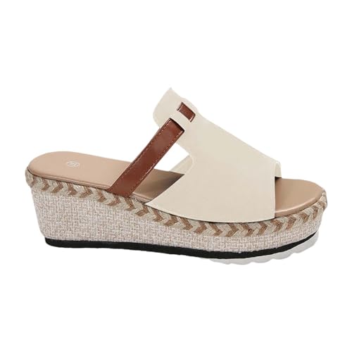 Hohe Hausschuhe Platform Sommer Sandale Innensohle gepolstert aus Stoff Pool Espadrilles Sommer Hausschuhe Mules gepolsterte Einlegesohle Schuhe mit Hausabsatz Plateau Niedrige Sandalen mit hohem Hohe Hausschuhe Platform Sommer Sandale Innensohle gepolstert aus Stoff Pool Espadrilles Sommer Hausschuhe Mules gepolsterte Einlegesohle Schuhe mit Hausabsatz Plateau Niedrige Sandalen mit hohem von Generisch