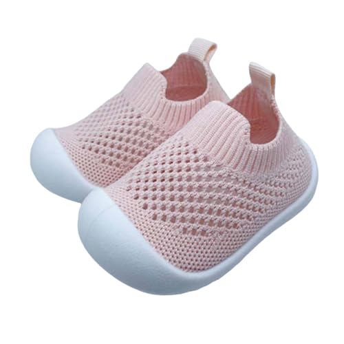 Hohe Sneaker Jungen Mädchen Sockenschuhe Atmungsaktive Hausschuhe Kleinkinder Hausschuhe Indoor Outdoor Stiefel Lauflernschuhe Schlupfschuhe Sneakers Rutschfest Mit Weicher (Red, 23 Toddler) von Generisch