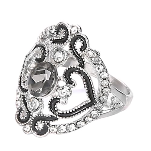 Hohl geschnitzter Öl-Tropfring, Gothic-Ringe für Damen, Legierungsringe, Modeschmuck, Langlebigkeit von Generisch