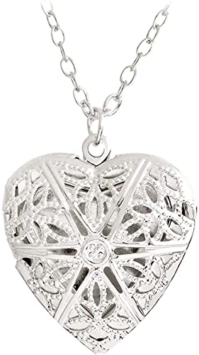 Hohle herzförmige Medaillon-Halskette, die Bilder und Fotos halten, jemanden in Ihrer Nähe halten, Schmuck-Medaillon-Anhänger, Halskette, geschickt und professionell von Generisch