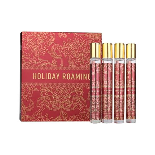 Holiday Fragrance Exploration Parfüm-Geschenk-Set, ideales Neujahrsgeschenk, Rollerball-Parfüm in Geschenkbox für eine malerische Reise des Duftes, 60 ml, Parfüm für Mädchen ab 13 Jahren, Rot, von Generisch