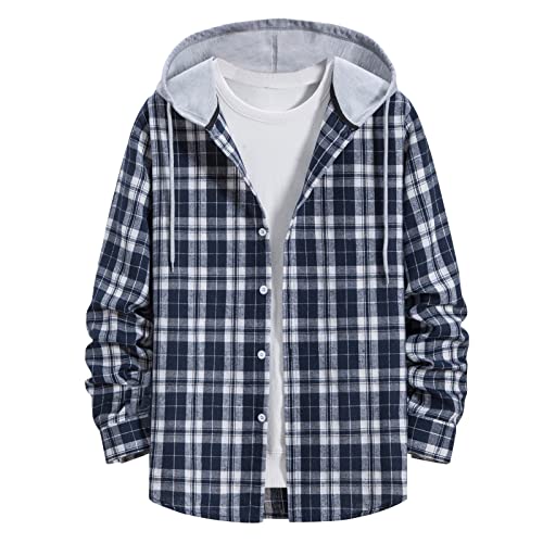 Holzfällerhemd Herren Gefüttert Kariert Mit Kapuze Flanellhemden Flanell Jacke Winter Langarm 4XL Hemdjacke Arbeitshemd Schwarz Karo Slim Fit Hemden Rot 5XL Rot Holzfäller JackeLumberjacket von Generisch