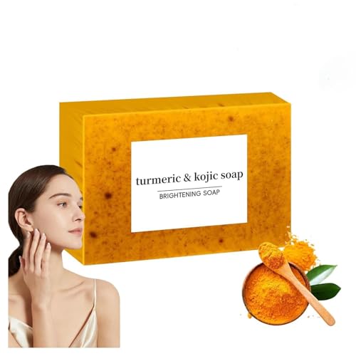 Honey Glow Lemon Turmeric Kojic Acid Soap Piece, Honey Glow Soap,Turmeric Brightening Soap, Moisturising Turmeric Bath Soap for Women and Men Skin,Brightening Soap for Dark Spots Smooth Skin (1PC) von Generisch