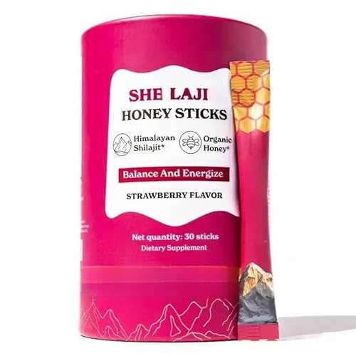 Honey Sticks für Frauen, natürliche Energie und Vitalitätsaufnahme mit Shatavari und Safran für hormonelles Gleichgewicht, Fokus und Ausdauer von Generisch