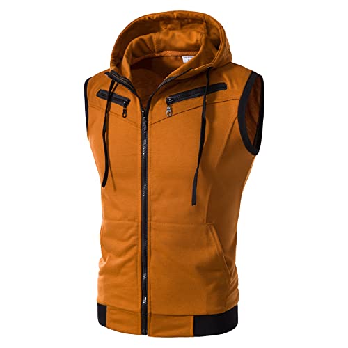 Hoodie Ärmellos Herren Mit Reißverschluss - Sweatshirt Herren Mit Kapuze Baumwolle Pullover Sweatjacke Mit Taschen Leicht Kapuzenjacke Regular Kapuzenpullover Casual Trainingsjacke Passform Sportjacke Hoodie Ärmellos Herren Mit Reißverschluss - Sweatshirt Herren Mit Kapuze Baumwolle Pullover Sweatjacke Mit Taschen Leicht Kapuzenjacke Regular Kapuzenpullover Casual Trainingsjacke Passform Sportjacke von Generisch