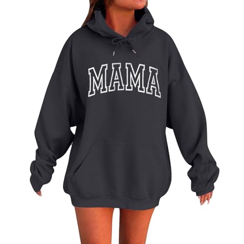 Hoodie Damen Herbst Winter Kapuzenpullover Oversize Pullover mit Kapuze Teenager Mädchen Langarm Sweatshirt Casual Pulli mit Taschen,Pullover Mit Kapuze Damen,Weit geschnitten und warm von Generisch