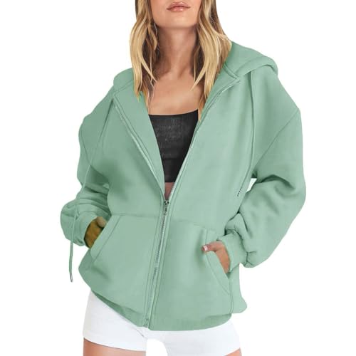 Generisch Hoodie Damen Sweatjacke Baumwoll Kapuzenjacke - Herbst Lang Sweatshirt Kapuzenpullover Mit Kapuze Reißverschluss Mantel Oversize Pullover Langarm Sport Style Oberteile Generisch Hoodie Damen Sweatjacke Baumwoll Kapuzenjacke - Herbst Lang Sweatshirt Kapuzenpullover Mit Kapuze Reißverschluss Mantel Oversize Pullover Langarm Sport Style Oberteile von Generisch