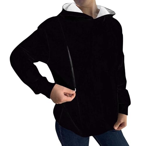 Hoodie Damen Sweatjacke Kapuzenjacke Herbst Winter Sweatshirt Kapuzenpullover mit Kapuze Mantel Zipper Pullover Winddichtes Material, unverzichtbar für Herbst und Winter von Generisch