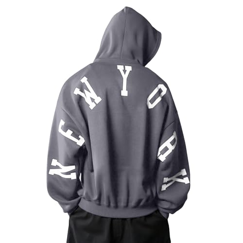 Hoodie Herren Kapuzenpullover Y2k Vintage Oversize Streetwear Übergangsjacke Casual Pullover Urbanen Look im Streetwear-Style Outdoor Hoodie für Jungen Männer Freizeit Sweatshirt Mode Streetstyle Hoodie Herren Kapuzenpullover Y2k Vintage Oversize Streetwear Übergangsjacke Casual Pullover Urbanen Look im Streetwear-Style Outdoor Hoodie für Jungen Männer Freizeit Sweatshirt Mode Streetstyle von Generisch