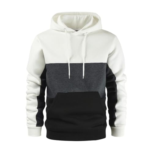 Hoodie Herren Patchwork Sweatshirt Herren Mit Kapuze Kapuzenpullover Classic Pullover Oversized Pulli Mit Kordelzug Sweatpullover Loose Fit Kapuzenpulli Bequem Arbeitspullover Casual Hoody Hoodie Herren Patchwork Sweatshirt Herren Mit Kapuze Kapuzenpullover Classic Pullover Oversized Pulli Mit Kordelzug Sweatpullover Loose Fit Kapuzenpulli Bequem Arbeitspullover Casual Hoody von Generisch