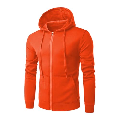 Hoodie Herren Reißverschluss Jacken Herren Sommer Einfarbig Sweatshirt Slim Fit Freizeitjacke Mit Reißverschluss Sweatjacke Leichte Alltagsjacke Langarm Herbst Übergangsjacke Casual College Jacke von Generisch
