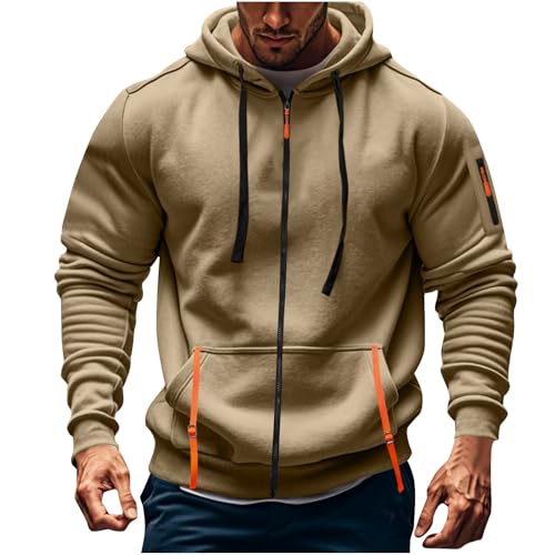 Hoodie Herren Sweatjacke Kapuzenjacke Zip Sweatshirt Mit Taschen Sportjacke Kordelzug Pullover Einfarbig Übergangsjacke Männer Regular Fit Kapuzenpullover Casual Arbeitspullover Kapuzenpulli Hoodie Herren Sweatjacke Kapuzenjacke Zip Sweatshirt Mit Taschen Sportjacke Kordelzug Pullover Einfarbig Übergangsjacke Männer Regular Fit Kapuzenpullover Casual Arbeitspullover Kapuzenpulli von Generisch
