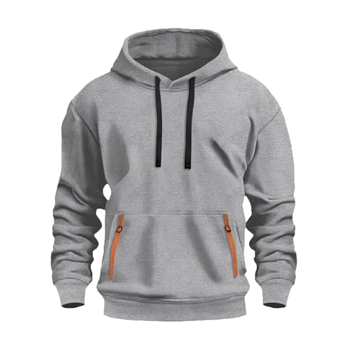 Hoodie Herren Sweatshirt Langarm Kapuzenpullover Warme Sweatjacke Gym Pullover mit Kapuze Hoody Jungen Sport Kleidung Männer Mode Kapuzenjacke Streetwear Kapuzenshirt Lässig Hoodies mit Tasche von Generisch