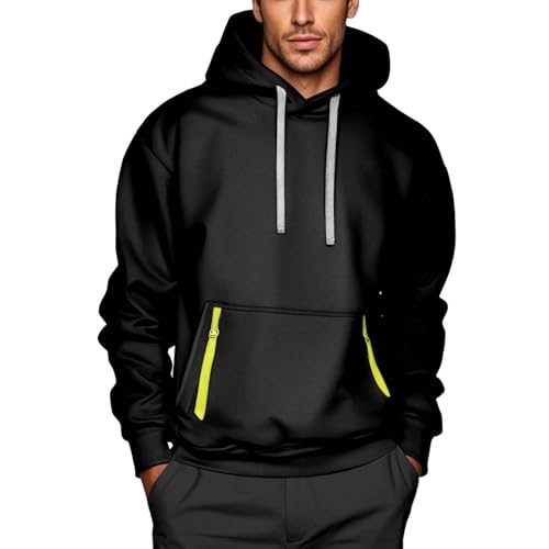 Hoodie Herren Sweatshirt Langarm Kapuzenpullover Warme Sweatjacke Gym Pullover mit Kapuze Hoody Jungen Sport Kleidung Mode Kapuzenjacke Lässig Hoodies mit Tasche Streetwear Kapuzenshirt 2025 von Generisch