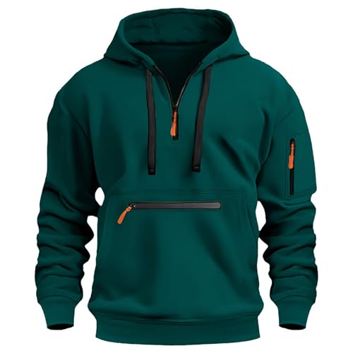 Hoody Herren mit Kapuze,Hoodie Männer Pullover Langarm Sweatjacke Kapuzenpullover Sweatshirt,Gym Pullover Herren,Weit geschnitten und warm von Generisch
