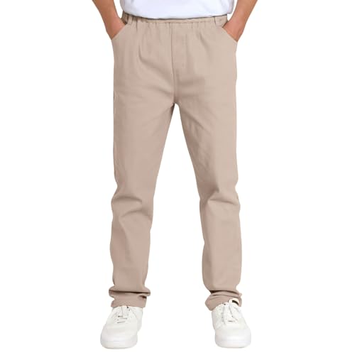 Hosen Für Jungen Schulkind Anzughose Junge Schulanfang Einschulung Erstklässler Gerades Bein Freizeithose Einfarbige Elegante Stoffhose Leichte Pants Trouser Boy Pants Outdoor Hosen von Generisch