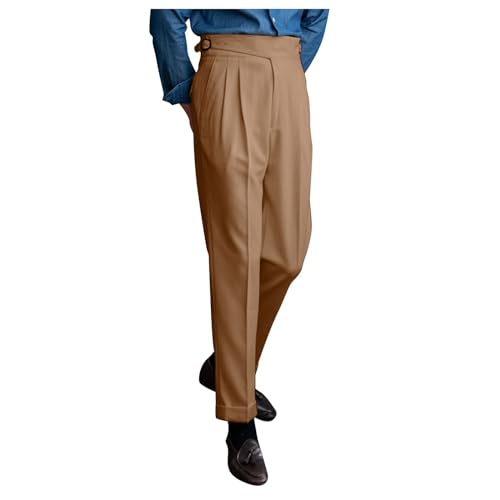 Generisch Herren: Slim Fit Leichte Casual Trousers Herren Hose mit Klassischer Passform Bequeme Basic Elegante Flatfront Chino Hose Anzughose Solide Stretch Stoffhose Sommerhose Khaki 30 Generisch Herren: Slim Fit Leichte Casual Trousers Herren Hose mit Klassischer Passform Bequeme Basic Elegante Flatfront Chino Hose Anzughose Solide Stretch Stoffhose Sommerhose Khaki 30 von Generisch