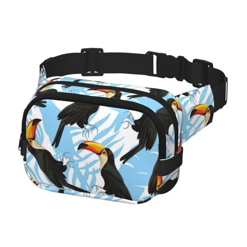 Hüftgürteltasche für Damen und Herren, Bauchtasche, Crossbody-Tasche für Reisen, Laufen, Bauchtasche, Tukane von Generisch