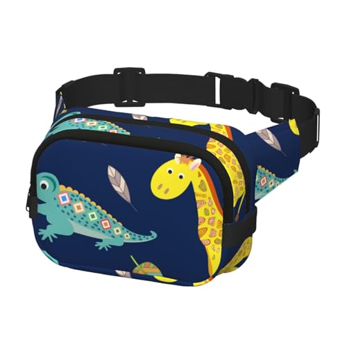 Hüftgürteltasche für Damen und Herren, Bauchtasche, Crossbody-Tasche für Reisen, Laufen, Gürteltasche, Bauchtasche, Krokodil von Generisch