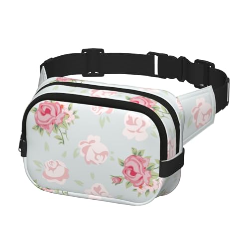 Hüftgürteltasche für Damen und Herren, Bauchtasche, Crossbody-Tasche für Reisen, Laufen, Gürteltasche, Bauchtasche, Shabby Rose Florais von Generisch