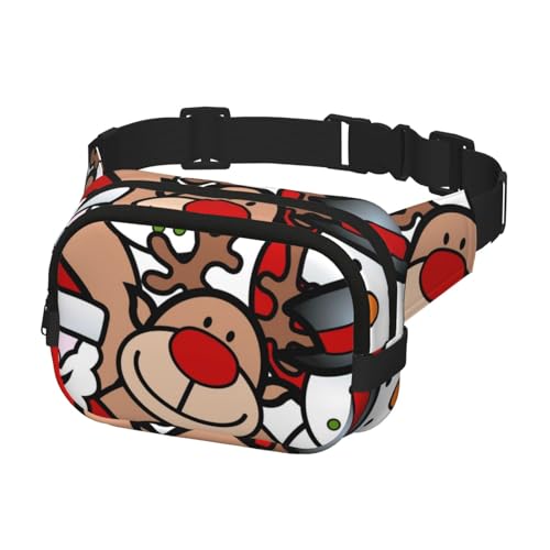 Hüftgürteltasche für Damen und Herren, Bauchtasche, Crossbody-Tasche für Reisen, Laufen, Gürteltasche, Bauchtasche, Weihnachts-Hintergrund von Generisch