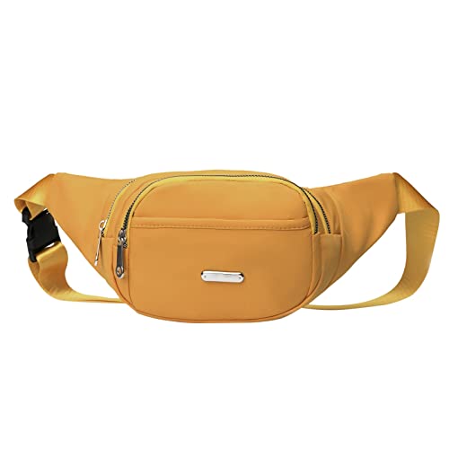 Hüfttaschen Beliebte Frauen Brusttaschen Tuch Eine Schulter Umhängetasche Business Handytasche Für Männer Und Frauen Umhängetaschen Damen Groß Wasserdicht (Yellow, One Size) von Generisch