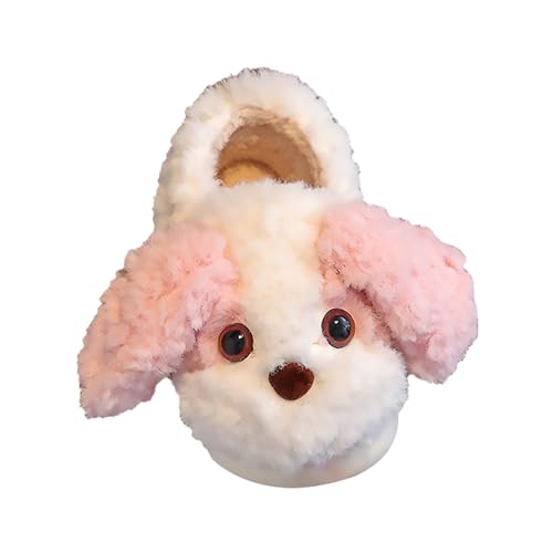 Hund Muster Und Winter Indoor Nicht Slip Warme Hausschuhe Hause Säuglings Kleinkind/große Hausschuhe Mädchen 34 (Pink, 30.5 Little Child) von Generisch