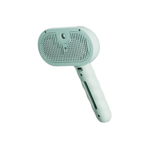 Hunde-Dampfbürste, 4-in-1-Dampfbürste, selbstreinigend, Haustierspray, Haarentfernungskamm mit Haarausfall-Knopf (1 Stück (grün)) von Generisch