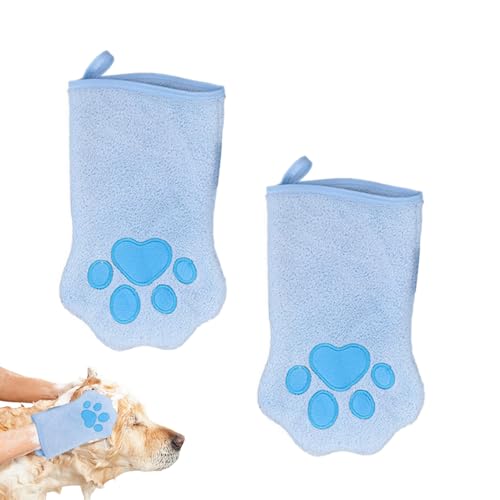 Hundebad Handschuhe - 2X Katzenpflegehandtuch Schnelltrocknend & Doppelseitig - Beidseitig Nutzbares Badetuch Mit Schnelltrocken-Funktion Für Unterwegs, Reisen & Tägliche Fellpflege Bei Kurzhaar- von Generisch