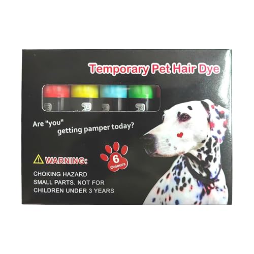 Hundefarbe | Haarfarbe Für Hunde & Tiere - Abwaschbare Ungiftige Farbe Für Kreative Gestaltung Von Hunden, Katzen, Pferden & Tieren von Generisch