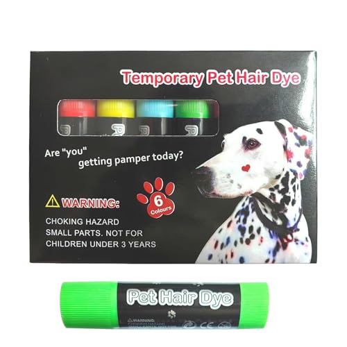 Hundefarbe - Temporäre Tierhaarfarbe,Abwaschbare Ungiftige Farbe Für Kreative Gestaltung Von Hunden, Katzen, Pferden & Tieren von Generisch