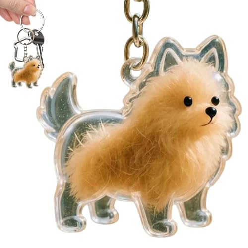 Hundehaar Schlüsselanhänger | Tierhaar Asche Andenken | Anhänger Behälter Charm Aufbewahrung Für Mädchen Männer Frauen Fans Handtasche Tasche von Generisch