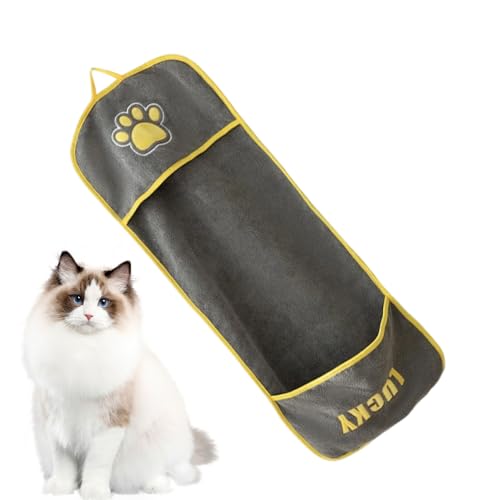 Hundehandtücher | Ultra Saugfähiges Handtuch Mit Handgriffen Für Haustiere | Haustier-Duschezubehör Für Kleine Mittelgroße Große Rassen Welpen Katzen | Schnelltrocknend Massierend Reinigend von Generisch