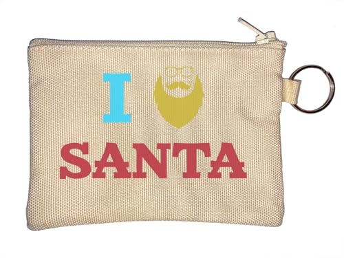I Love Santa Christmas Schlüsselanhänger Münzbörse Beige I Love Santa Christmas Schlüsselanhänger Münzbörse Beige von Generisch