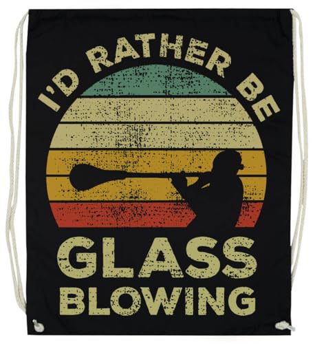 I’d Rather Be Glass Blowing Schwarze Trainingstasche Mit Unisex-Kordelzügen von Generisch