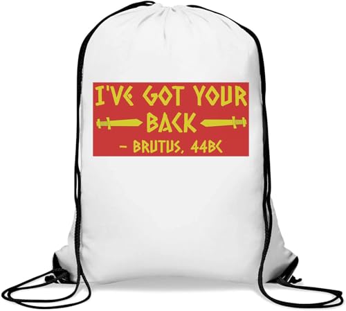 I've Got Your Back Brutus 44BC Lustiger Turnbeutel Casual Kordelzug Tasche Weiß von Generisch
