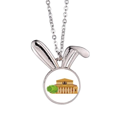 Illustration Russland Wahrzeichen Nationalsymbol Kaninchen Halskette Anhänger Häschen Tier Schmuck Geschenk von Generisch