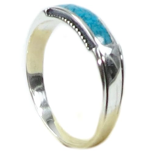 Indianerschmuck Herren Ring Sterling Silber Navajo Türkis Chip Inlay - Native Bridge of Life (72.5 (23.0)) von Generisch