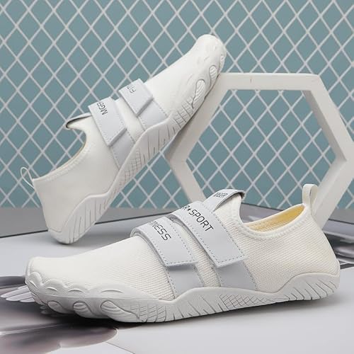 Indoor-Sportschuhe Zuhause Sportschuhe Frauen Yoga Fitness Schuhe Rutschschutz Soft Sohle Trainingsschuhe (Weiß,45) von Generisch