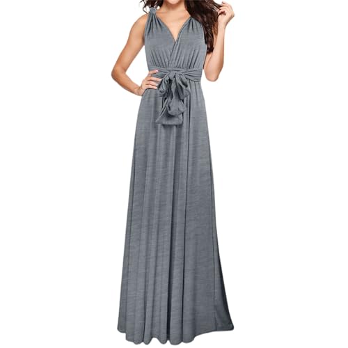 Infinity Kleid mit Bandeau Brautjungfernkleid Multi-Way Kleid Lang Übergröße Convertible Twist Wickelkleid von Generisch