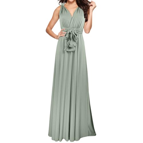 Infinity Kleid mit Bandeau Brautjungfernkleid Multi-Way Kleid Lang Übergröße Convertible Twist Wickelkleid von Generisch