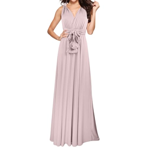 Infinity Kleid mit Bandeau Brautjungfernkleid Multi-Way Kleid Lang Übergröße Convertible Twist Wickelkleid von Generisch