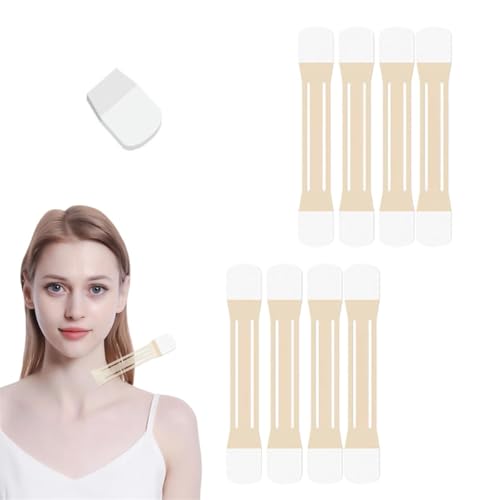 Instant Neck Tape,Lift Tapes Invisible Behind Neck,Sweat-Resistant Breathable Lifting & Firming Invisible Tape with 4 Elastic Bands and 20 Replacement Patch for Necks Face Jaw (2Set/40Pcs) von Generisch