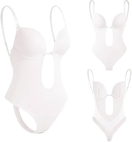 Invishaper - Plunge Damen BH RüCkenfreie Body Tiefen RüCkenausschnitt, Shapewear Formende Bodys Bodysuit mit Haken Shaping Unterwäsche Rückenfreier BH Unsichtbar Push up BHS von Generisch