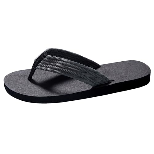 Jack Wolf Schuhe Herren Männer Sommer Casual Outdoor Tragen Strand Nicht Slip Atmungsaktive Flip-Flops Clip Zehen Große Größe Flache Unterseite Hausschuhe Sandalen Schuhe Herren Rot 42 (Grey, 42) von Generisch