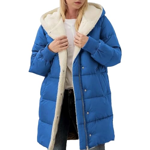 Jacke Damen Herbst Wintermantel Lang Winterjacke Warm Gefüttert Jacke Winter Mantel Parka Herbst Steppmantel Herbstmantel Oversize Winterparka Outdoor Bomberjacke Damen Winter von Generisch