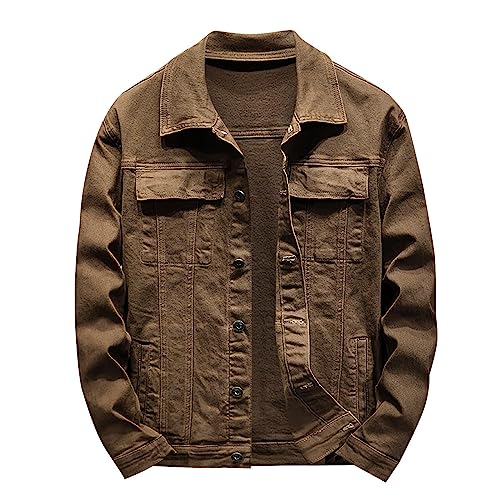 Jacke mit Fell Herren Herren Jeansjacke cordjacke männer Lederjacke Herren Winter Winter Bomberjacke Herren gefütterte Jeans Herren cordjacke männer Clearance Items Denim Jacket Men von Generisch